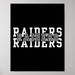 Affiche Des Raiders Attaquent Des Aéronefs Drapeau América