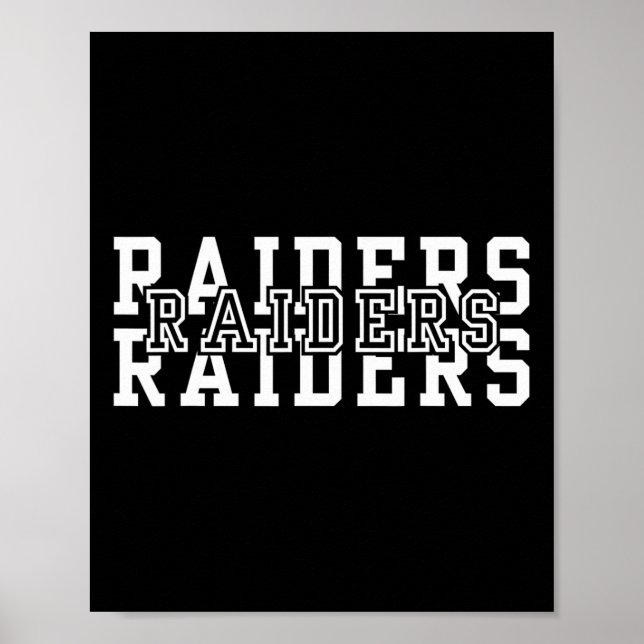 Affiche Des Raiders Attaquent Des Aéronefs Drapeau América (Devant)