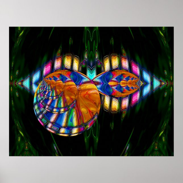 Affiche des roulettes de couleur (Devant)