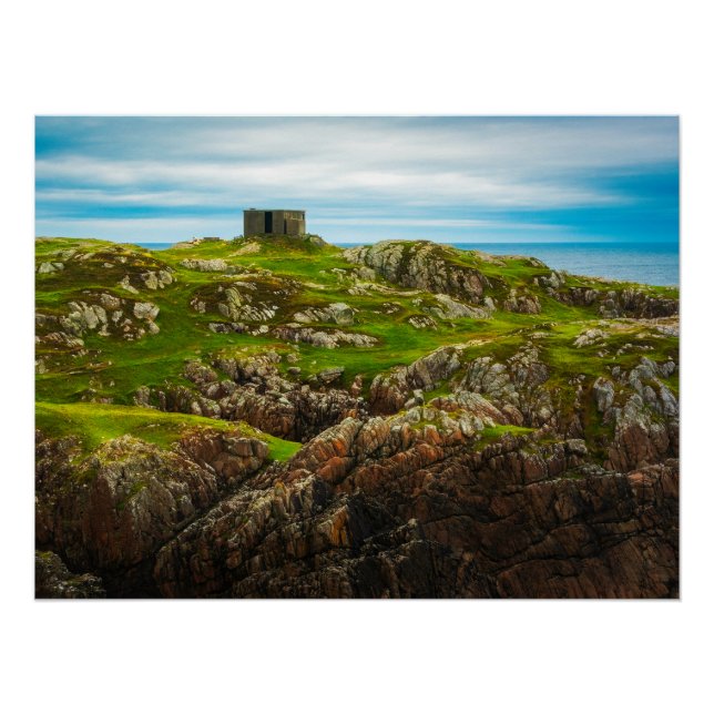 Affiche des ruines côtières irlandaises | Art celt (Devant)