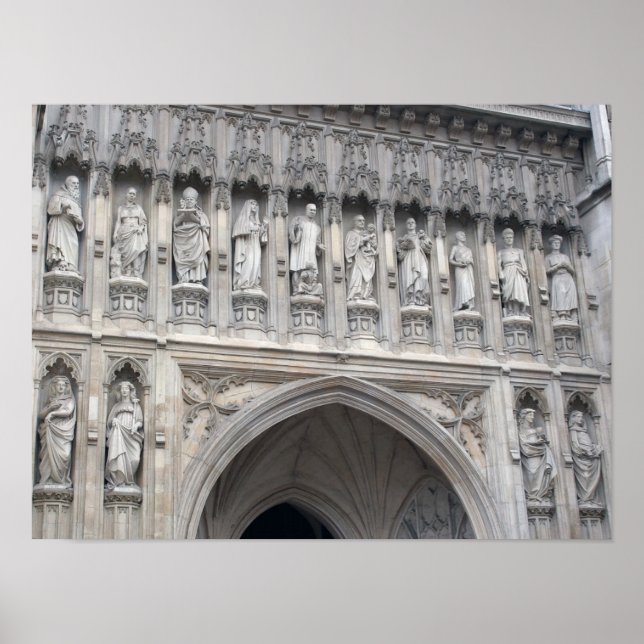 Affiche des statues de l'abbaye de Westminster (Devant)