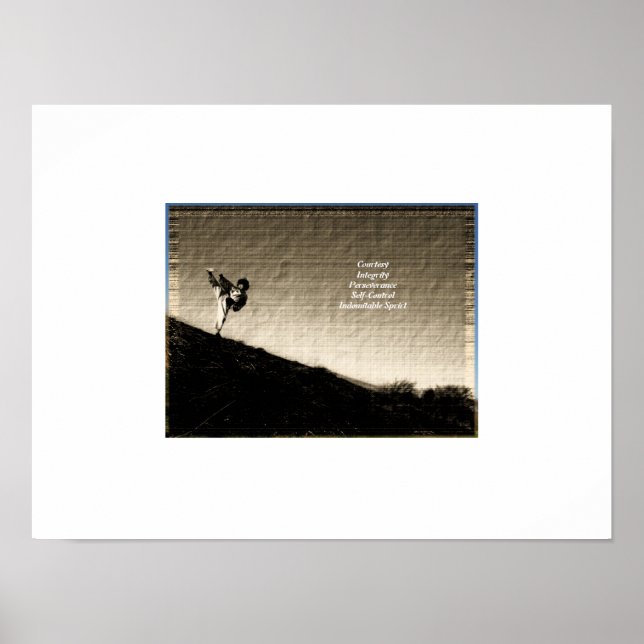 Affiche des tenets de Taekwondo (Devant)