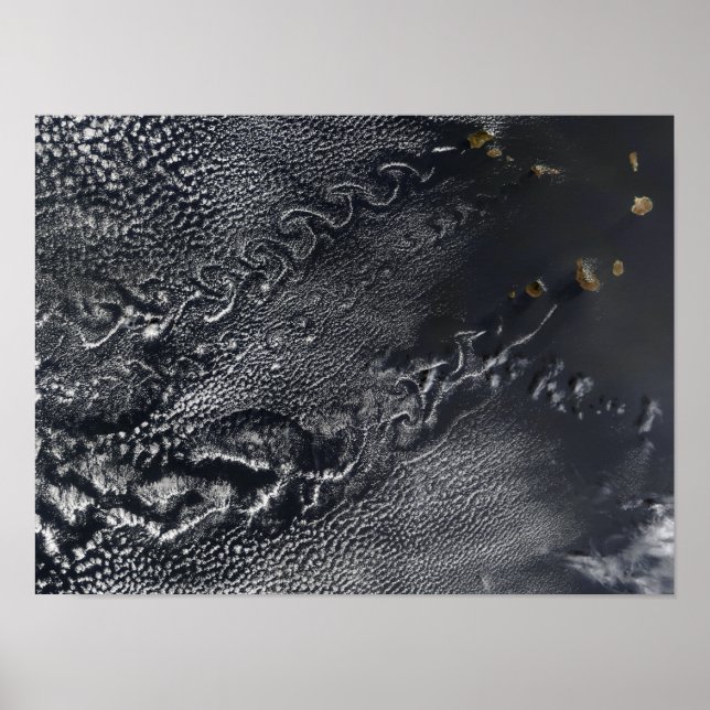 Affiche Des tourbillons nuageux au-dessus des îles du Cap  (Devant)