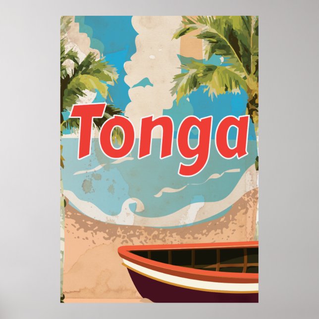 Affiche des vacances Vintages des Tonga (Devant)