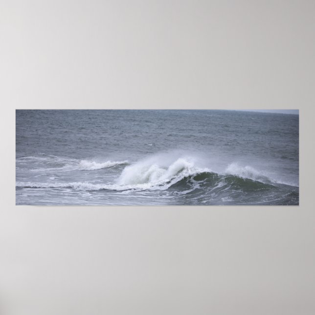 Affiche des vagues de l'océan de Rhode Island (Devant)