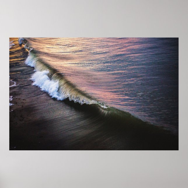 AFFICHE DES VAGUES OCÉANIENNES CRASSENT SUR LE BORD PENDAN (Devant)