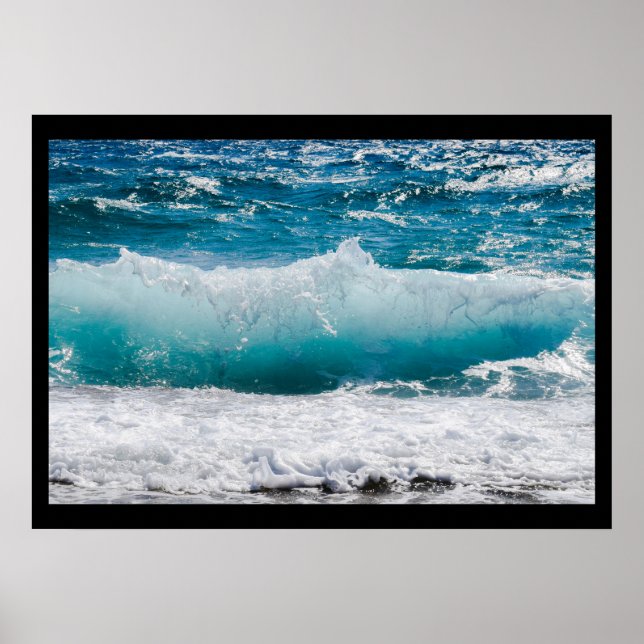 affiche des vagues océaniques (Devant)