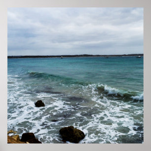 Affiche Des Vagues Sur L'Océan,