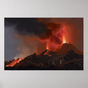 Affiche DES Vesuvs de Nächtlicher Ausbruch