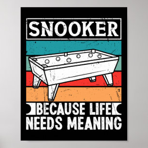 Affiche Des Vêtements De Snooker Pour Les Hommes Parce Que