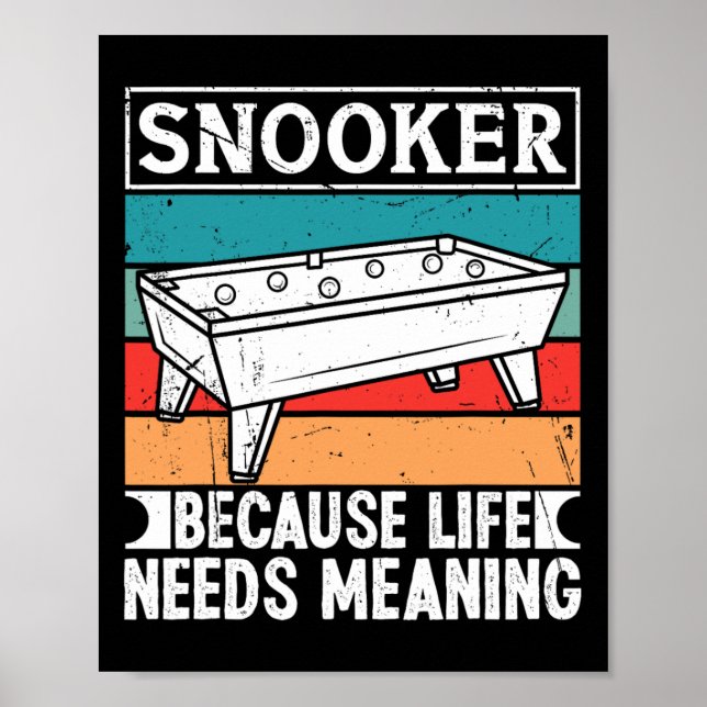 Affiche Des Vêtements De Snooker Pour Les Hommes Parce Que (Devant)