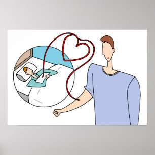 Affiche Des vies précieuses reliées par les cœurs.