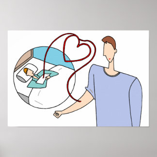 Affiche Des vies précieuses reliées par les cœurs.