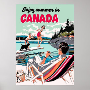 Affiche des Vintage voyage rétro du Canada