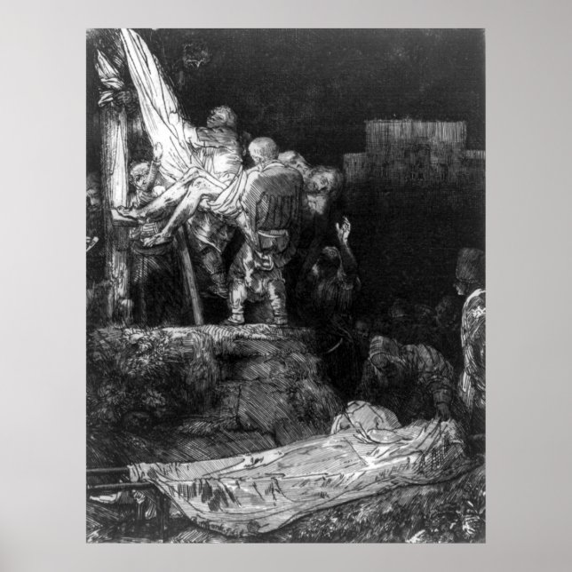 Affiche Descente de la Croix par torchlight - Rembrandt (Devant)