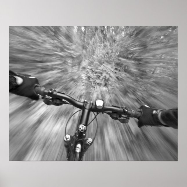 Affiche Descente d'une section de buff du singletrack (Devant)