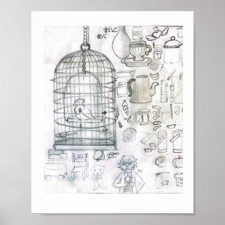 Affiche Desenho, Arte, criativo, imaginação.