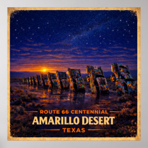 Affiche Désert d'Amarillo Centenaire du Texas
