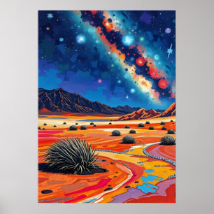Affiche Désert d'Atacama, Chili - Voie Lactée
