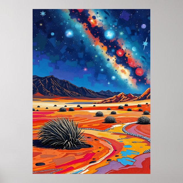 Affiche Désert d'Atacama, Chili - Voie Lactée (Devant)