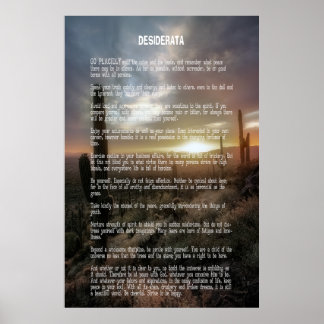 Affiche Désert de DESIDERATA
