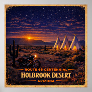 Affiche Désert de Holbrook Arizona Centenaire