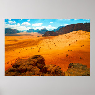 Affiche Désert de Wadi Rum, Jordandesert, wadi, rum, jorda