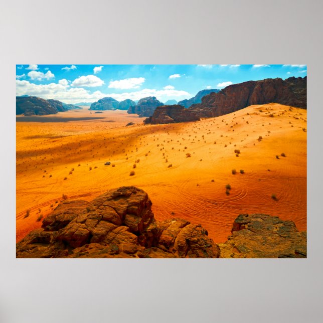 Affiche Désert de Wadi Rum, Jordandesert, wadi, rum, jorda (Devant)