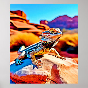 Affiche Desert Dragon Lizard Design