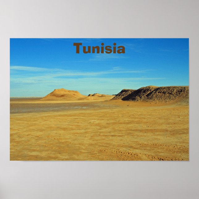 Affiche Désert du Sahara, Tunisie (Devant)