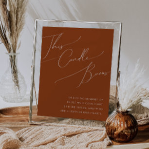 Affiche Désert Fantaisiste   Terre cuite Cette bougie brûl