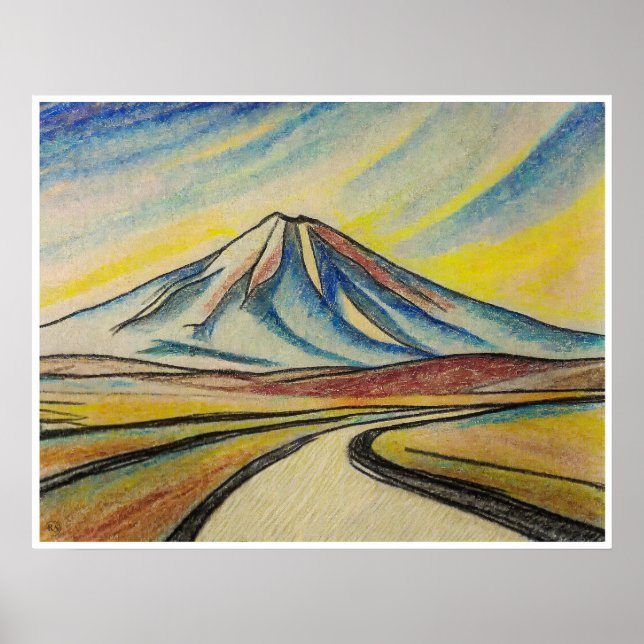 Affiche Desert Road - Archivage Art Imprimer (Devant)