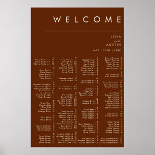 Affiche Désert simple Cannelle foncée Siège Alphabétique