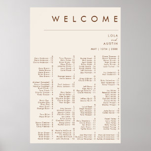 Affiche Désert simple   Siège Alphabétique Blanc Naturel