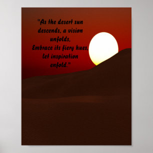 Affiche Desert Sunset Paysage personnalisé