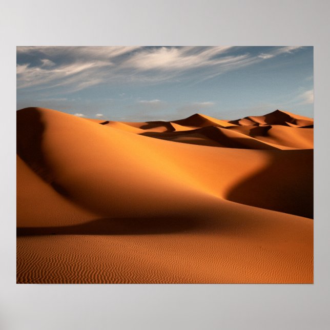 Affiche Deserts | Erg Chebbi Dunes Morocco (Devant)