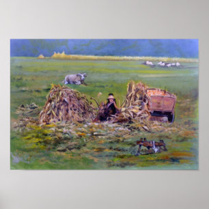 Affiche Desgranando el maíz/Shelling corn