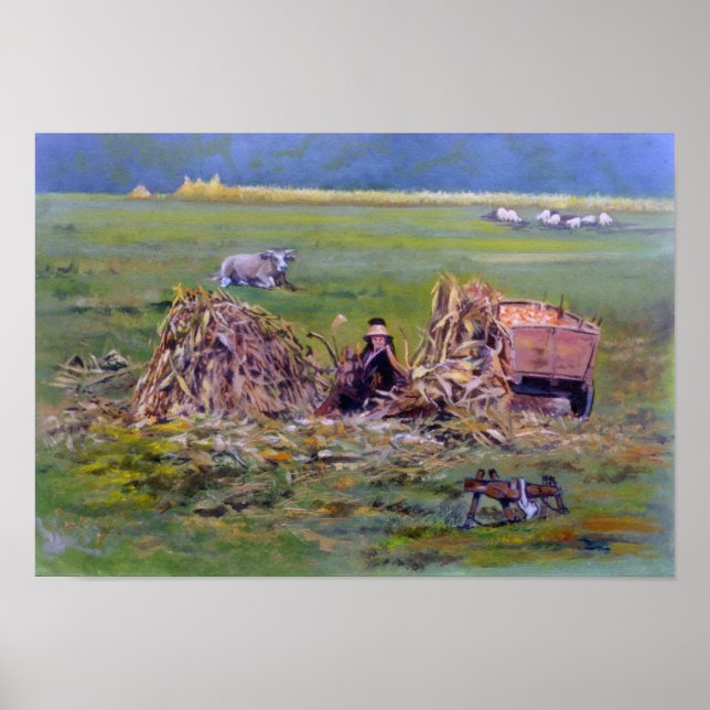 Affiche Desgranando el maíz/Shelling corn (Devant)