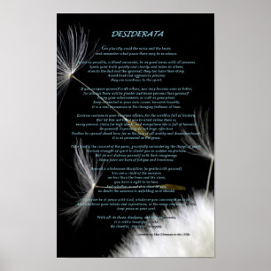 Affiche Desiderata