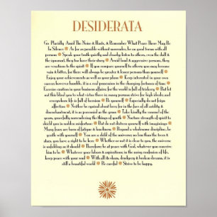 AFFICHE DESIDERATA
