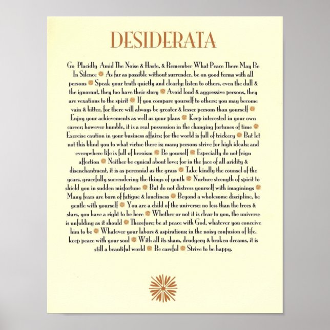 AFFICHE DESIDERATA (Devant)