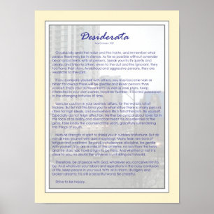 Affiche Desiderata