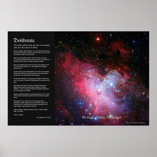 Affiche Desiderata - Aigle Nebula, Messier 16, NGC 6611 (Devant)