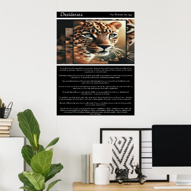 Affiche Desiderata : Beauté dans la douceur (Bureau à domicile)