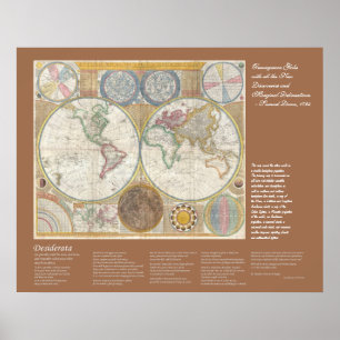 Affiche Desiderata - Carte du Vieux Monde, 1794