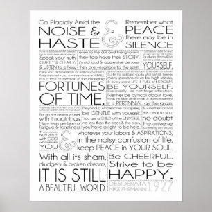 Affiche Desiderata Imprimer 16x20 sur papier mat