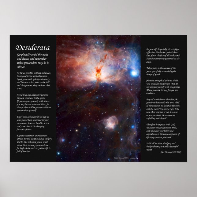 Affiche Desiderata - Incendies cachées de la flamme Nebula (Devant)