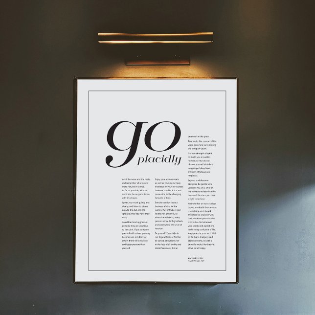 Affiche Desiderata Inspiration Art Print (Créateur téléchargé)