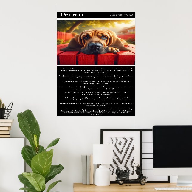 Affiche Desiderata : Le Sanctuaire de la barrière rouge (Bureau à domicile)