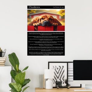 Affiche Desiderata : Où réside la paix